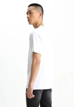 Vans MN FULL PATCH - T-Shirt Print - White/black -Vans 0540dfe143d44c30bedb498172584cd1