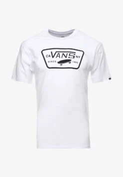 Vans MN FULL PATCH - T-Shirt Print - White/black -Vans 090e6a18c25749dab83ade6269df563e