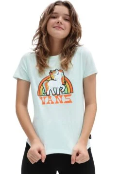Vans UNICORN RAINBOW CREW - T-Shirt Print - Medium Blue