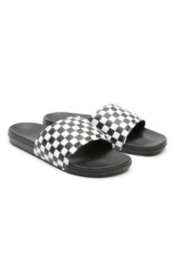 Vans LA COSTA SLIDE-ON UNISEX - Badesandale - (checkerboard) True White/black -Vans 2a87a28b1d2c422794b6ce0d51d85bbc