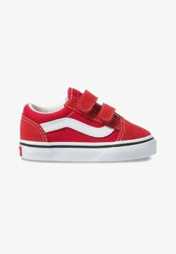 Vans TD OLD SKOOL V - Sneaker Low - Racing Red True White