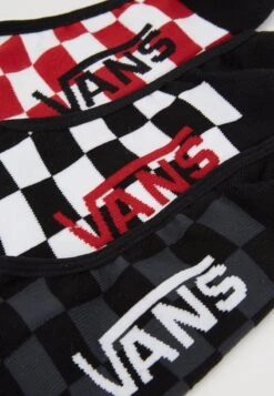 Vans CLASSIC SUPER NO SHOW 3 PACK - Füßlinge - Black/red/white -Vans 3bfb9f3a4c0b43888f0411e781186592
