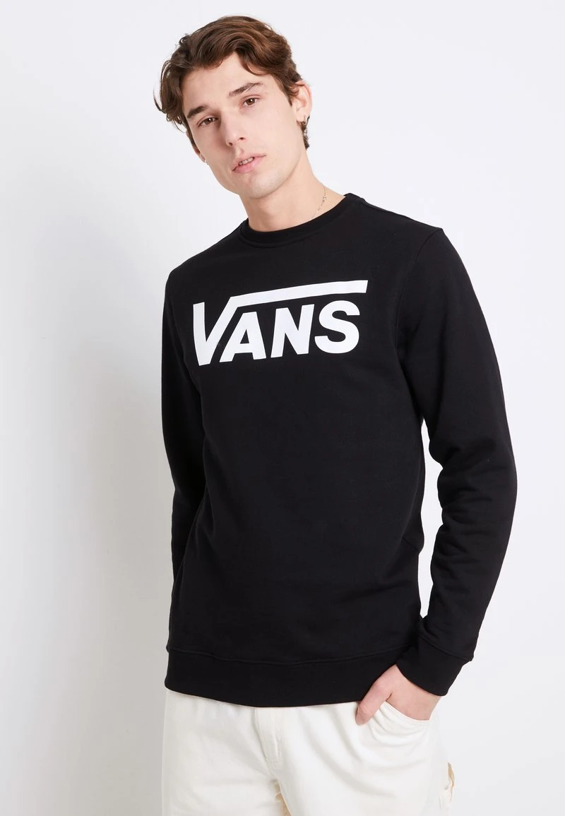 VANS CLASSIC CREW II - Sweatshirt - Black/white 1 VANS CLASSIC CREW II - Sweatshirt - Black/white