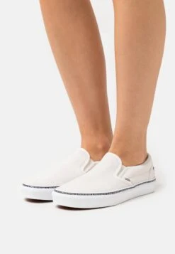 Vans CLASSIC SLIP ON UNISEX - Slipper - Light Gray/white