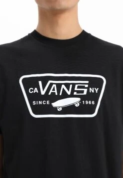 Vans MN FULL PATCH - T-Shirt Print - Black/white -Vans 46cb958dc16545bcaec9a1d8e5a0651a