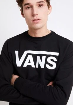 VANS CLASSIC CREW II - Sweatshirt - Black/white 11 VANS CLASSIC CREW II - Sweatshirt - Black/white -Vans 487b546bcbb7482e8e8b9d3f279c0564