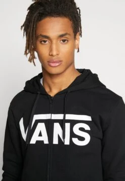 MN VANS CLASSIC ZIP HOODIE II - Sweatjacke - Black/white -Vans 4b715b01a1664af5916172502090a445