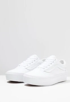 Vans UA OLD SKOOL PLATFORM - Sneaker Low - True White -Vans 4ced9175c7584117aab469fc315f6d27