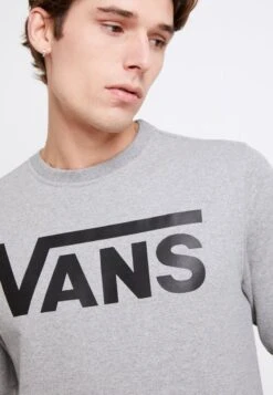 VANS CLASSIC CREW II - Sweatshirt - Cement Heather-black -Vans 521ec0e01645419a84b50fcd01c7f9fd