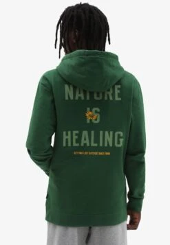 Vans NATURE IS HEALING PO - Kapuzenpullover - Dark Green