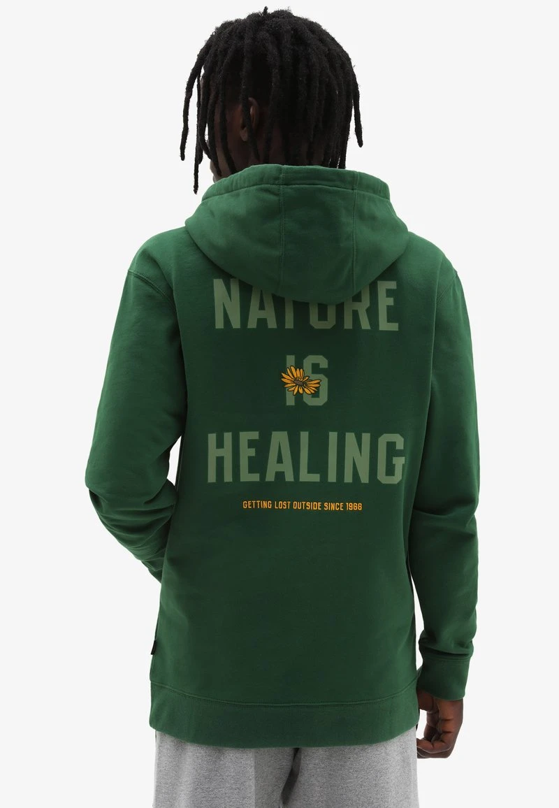 Vans NATURE IS HEALING PO - Kapuzenpullover - Dark Green 1 Vans NATURE IS HEALING PO - Kapuzenpullover - Dark Green