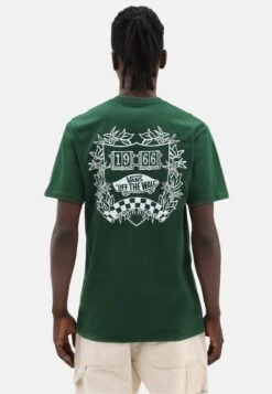 Vans ACADEMY CREST SS - T-Shirt Print - Dark Green