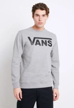 VANS CLASSIC CREW II - Sweatshirt - Cement Heather-black