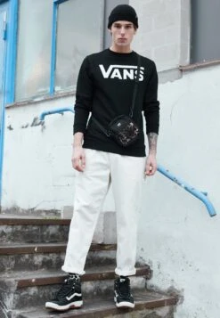 VANS CLASSIC CREW II - Sweatshirt - Black/white 9 VANS CLASSIC CREW II - Sweatshirt - Black/white -Vans 69b04b9331ae45d19d7dbe6494b464c6