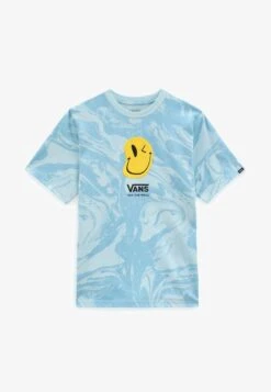 Vans MARBLE SS - T-Shirt Print - Medium Blue -Vans 6cec077b1d5a4c2489c1163390c50e56