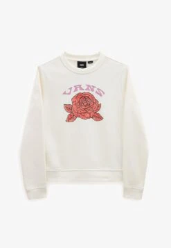 Vans ROSE CAMO CREW - Sweatshirt - White