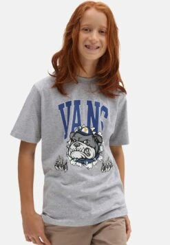 Vans VARSITY BULLDOG SS - T-Shirt Print - Dark Grey -Vans 726aef3568ee43c6ad044f9d87469ad5 1