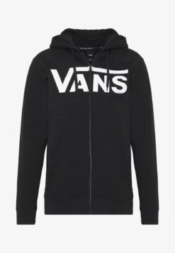 MN VANS CLASSIC ZIP HOODIE II - Sweatjacke - Black/white -Vans 72796410c3914e0d9a893b6747c52336