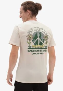 Vans GROWTH GARDEN SS - T-Shirt Print - Natural