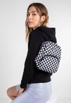 Vans WM GOT THIS MINI - Tagesrucksack - Black-white Checkerboard