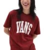 Vans VARSITY TYPE SS TEE - T-Shirt Print - Medium Red