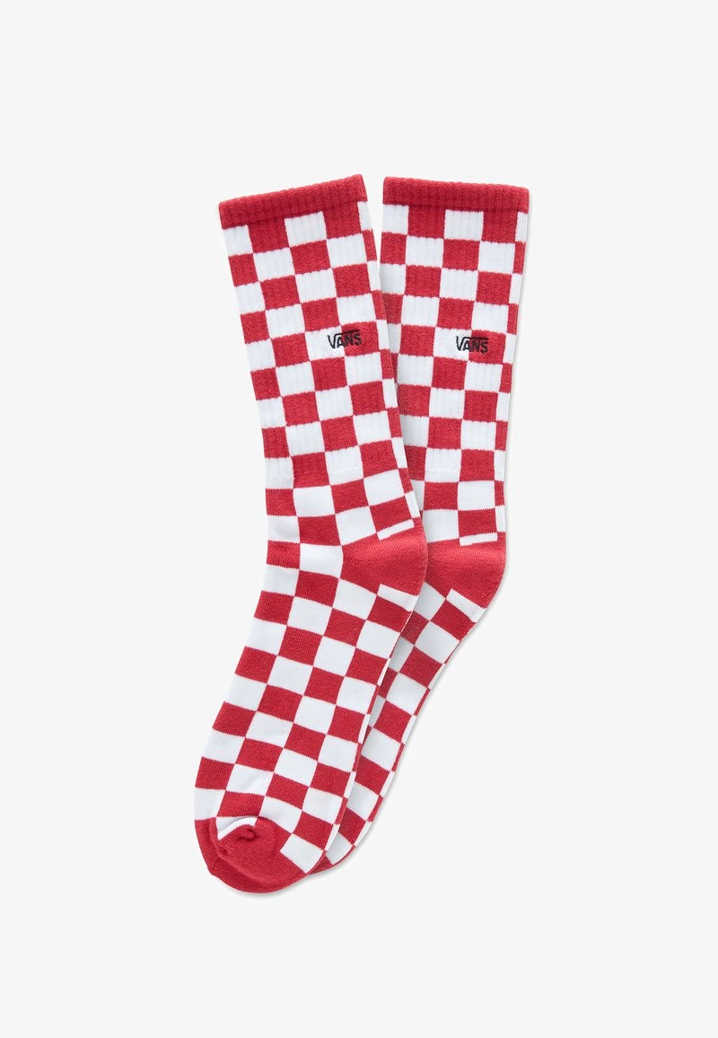 Vans CHECKERBOARD CREW II - Socken - Red-white Check 1 Vans CHECKERBOARD CREW II - Socken - Red-white Check