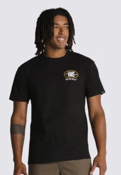 Vans TEAM PLAYER CHECKERBOARD - T-Shirt Print - Black