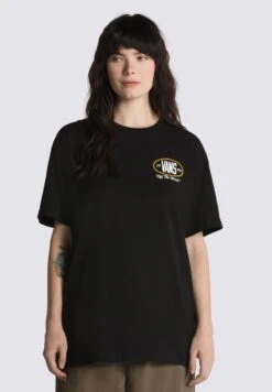 Vans TEAM PLAYER CHECKERBOARD - T-Shirt Print - Black -Vans 7e24089cbc1546459b8f99aafc03e325