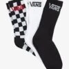 Vans CLASSIC CREW 3 PACK - Socken - Black Checkerboard