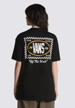 Vans TEAM PLAYER CHECKERBOARD - T-Shirt Print - Black -Vans 900cc56e0a774d75b3618336ac3ef957