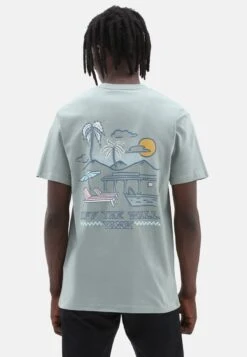 Vans POOL SIDE RESORT SS - T-Shirt Print - Medium Green