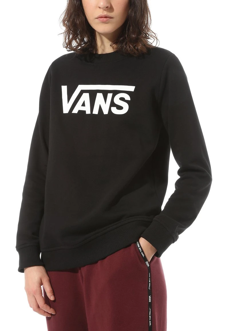 Vans WM CLASSIC V CREW - Sweatshirt - Black 1 Vans WM CLASSIC V CREW - Sweatshirt - Black