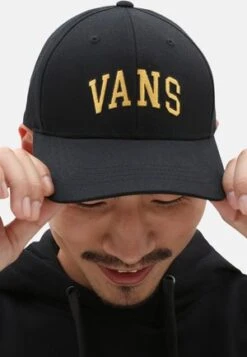 Vans FLAG CHECK STRUCTURED JOCKEY - Cap - Black -Vans a2525b2d4f81423ca4e64f3b0daab4d6