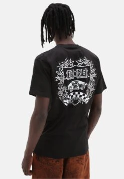 Vans ACADEMY CREST SS - T-Shirt Print - Black