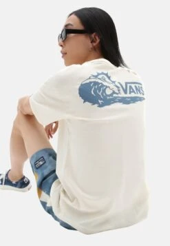 Vans WAVE SS TEE - T-Shirt Print - Natural -Vans bf7e78c7e6304da69588eebe72589a3b