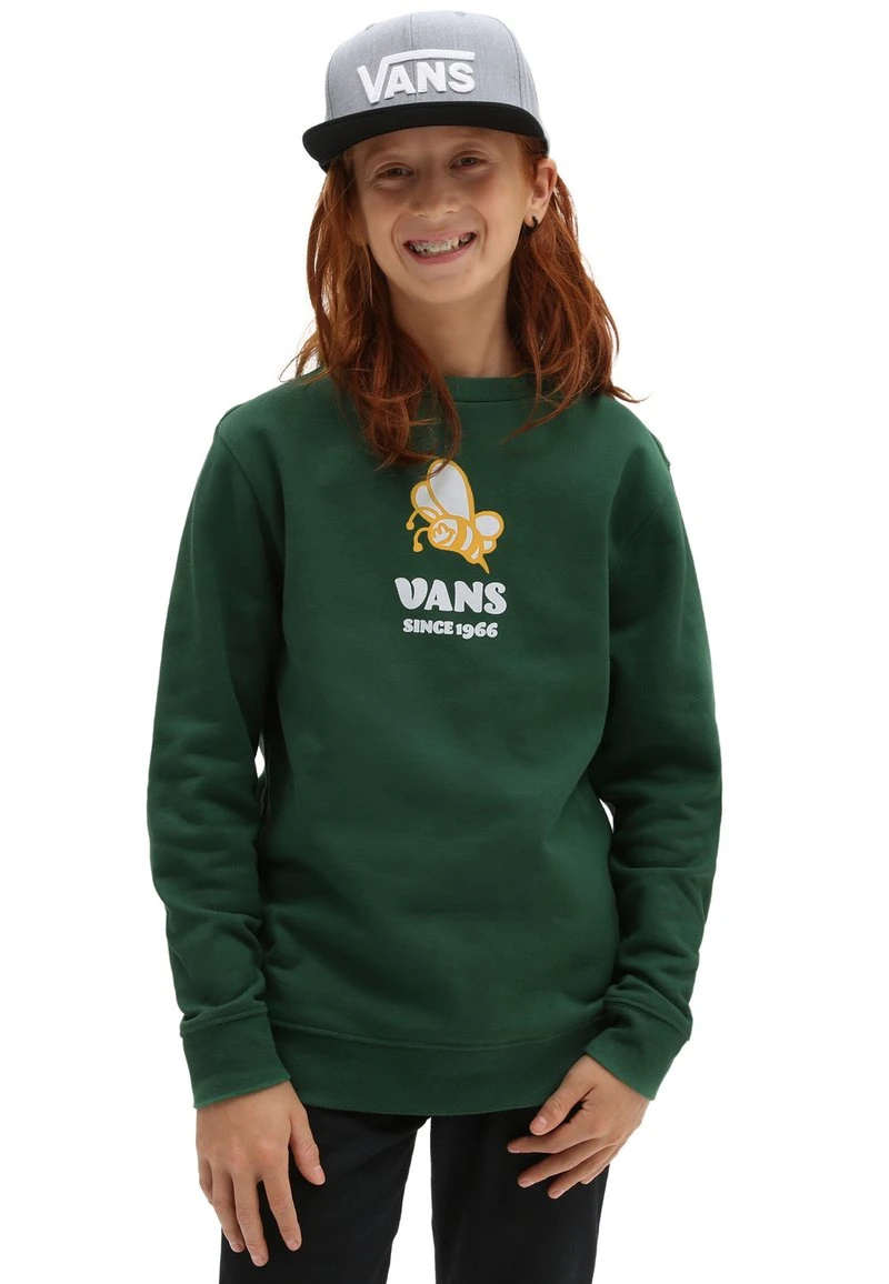 Vans POSITIVITY CREW - Sweatshirt - Dark Green 1 Vans POSITIVITY CREW - Sweatshirt - Dark Green