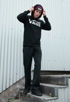Vans MN CLASSIC PO H - Kapuzenpullover - Black/white -Vans caa94db037a14984a52bbb3ae61cd11f