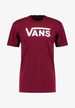 Vans CLASSIC - T-Shirt Print - Burgundy/white -Vans cf5b94353c054620b277b7cbc601fc45