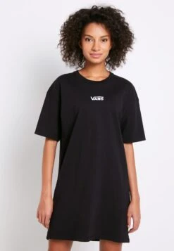 Vans WM CENTER VEE TEE - Jerseykleid - Black