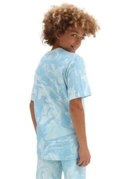 Vans MARBLE SS - T-Shirt Print - Medium Blue -Vans e100ca593e7142a6ac58e6a9ca9f49ca