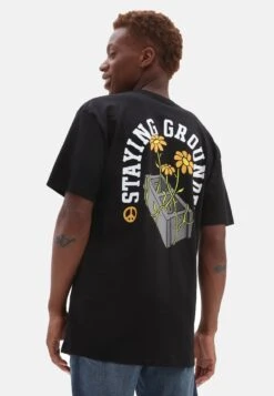 Vans STAYING GROUNDED SS TEE - T-Shirt Print - Black