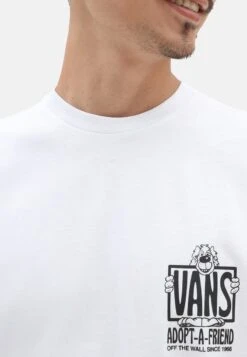 Vans ADOPTED A FRIEND SS TEE - T-Shirt Print - White -Vans e933d4978c8e4f10aa87594abf7c93ee