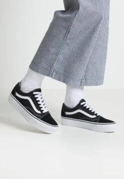 Vans UA OLD SKOOL PLATFORM - Sneaker Low - Black/white
