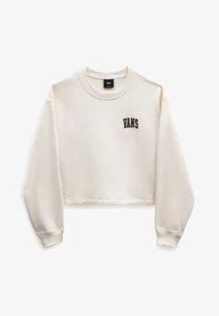 Vans VARSITY BOXY FIT CROP P/O - Sweatshirt - White
