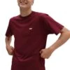 Vans LEFT CHEST LOGO - T-Shirt Basic - Burgundy